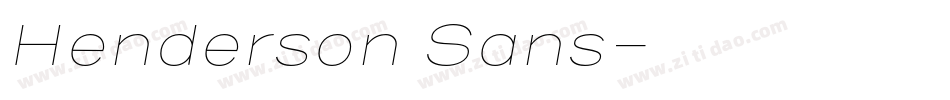 Henderson Sans字体转换